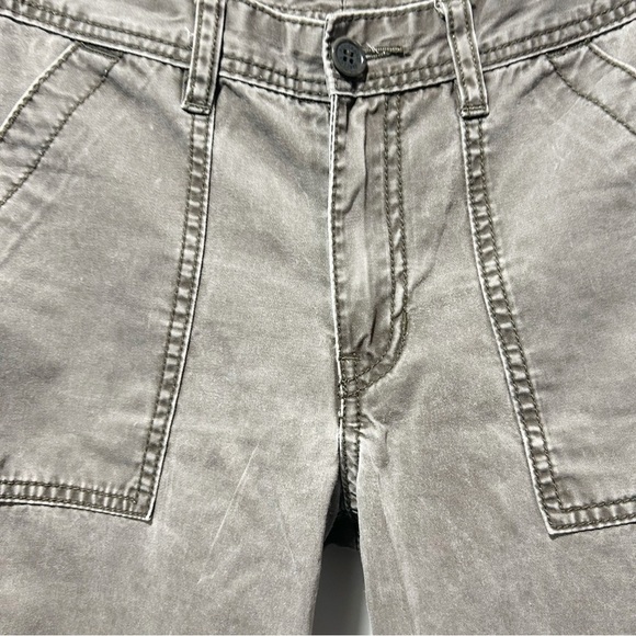 Sundance Wide Leg Cropped Pants Size 4 100% Cotton Charcoal Gray Lagenlook - Picture 6 of 12